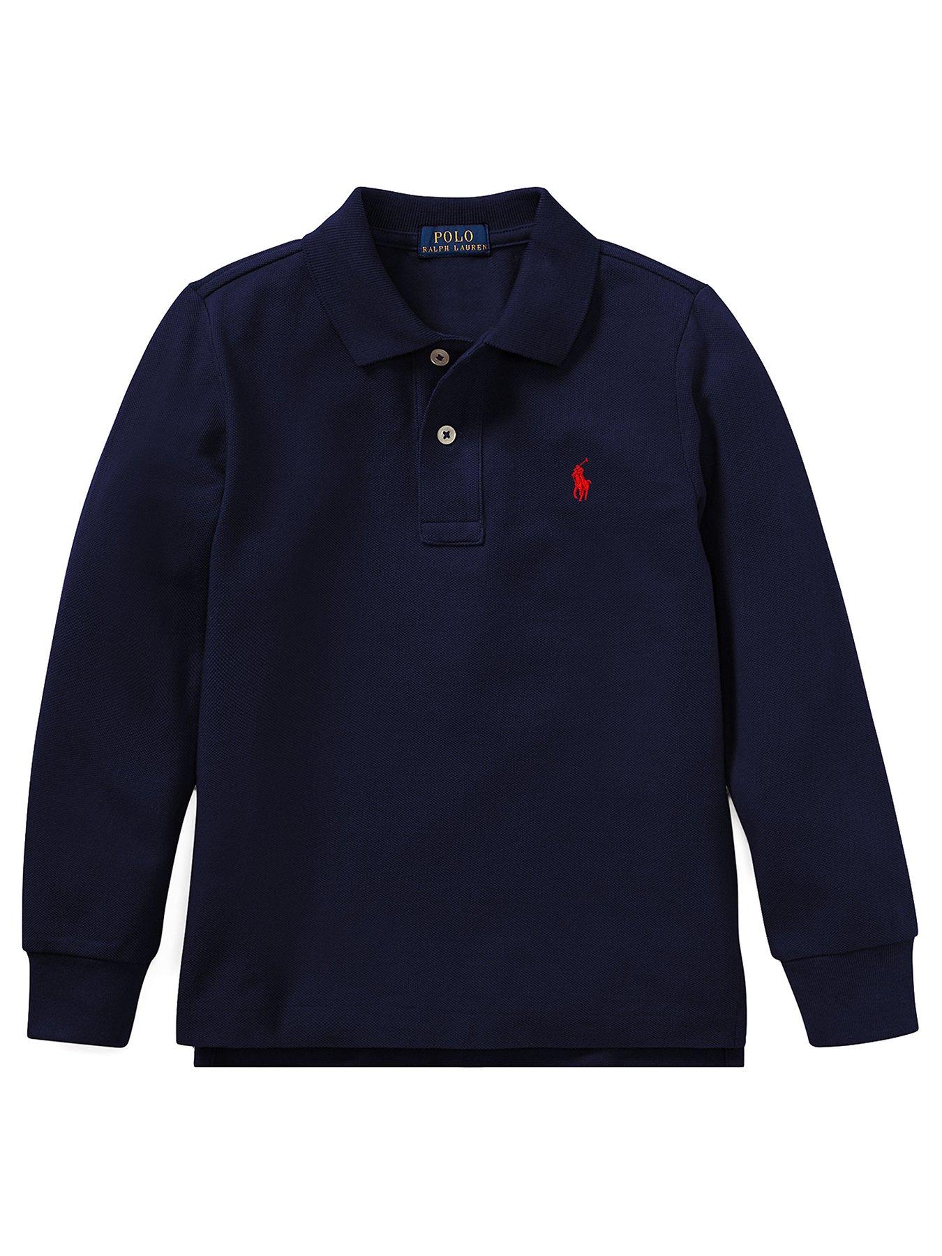 Polo Ralph Lauren Boys Long Sleeve Polo Shirt Black Very