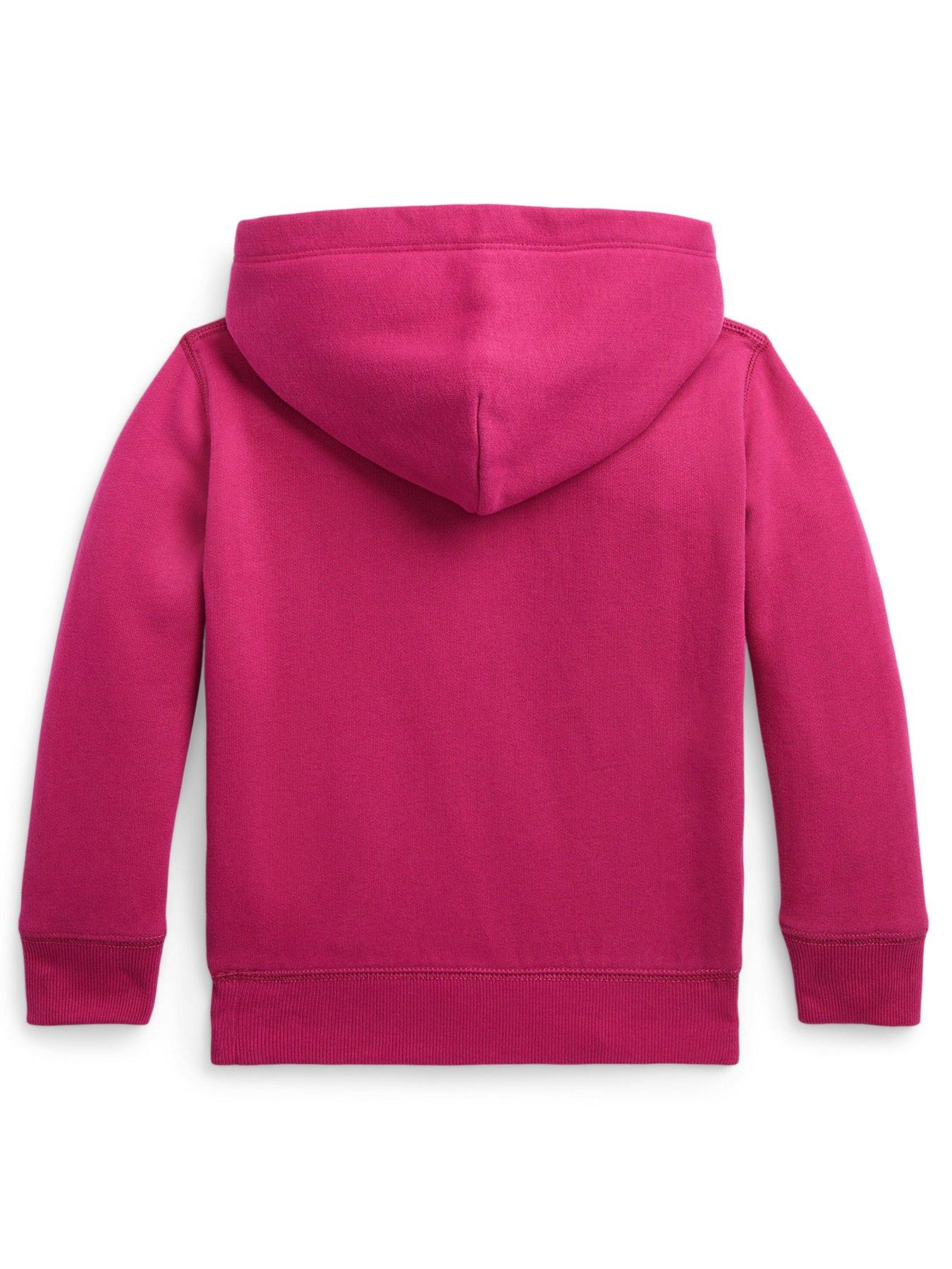 Ralph Lauren Girls Polo Hoodie - Preppy Pink