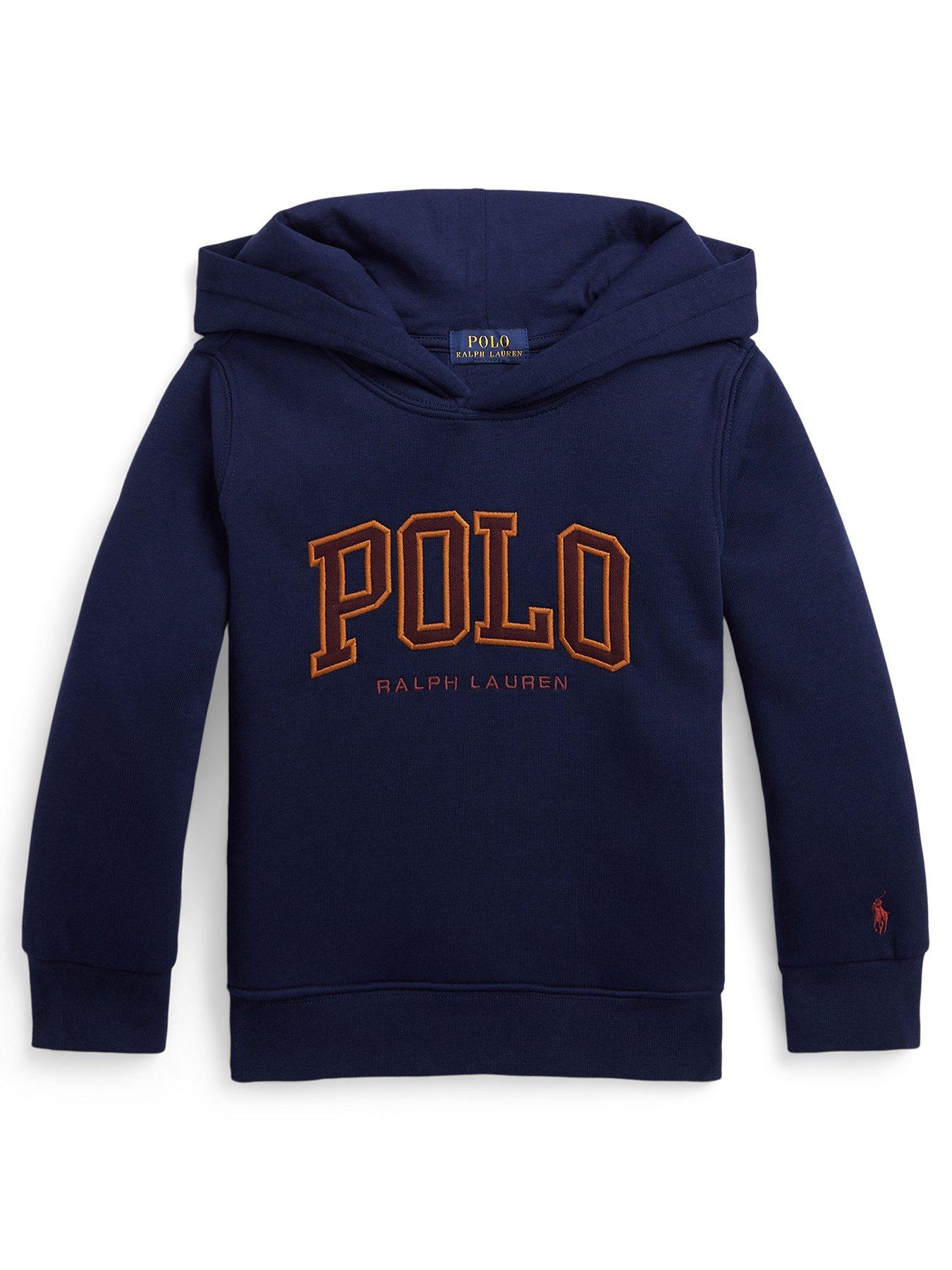 Polo Ralph Lauren Boys Polo Logo Hoodie French Navy wine Very