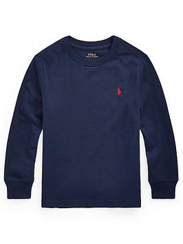 Ralph Lauren Boys Classic Long Sleeve T-Shirt - Cruise Navy, Navy, Size 16 Years=Xl