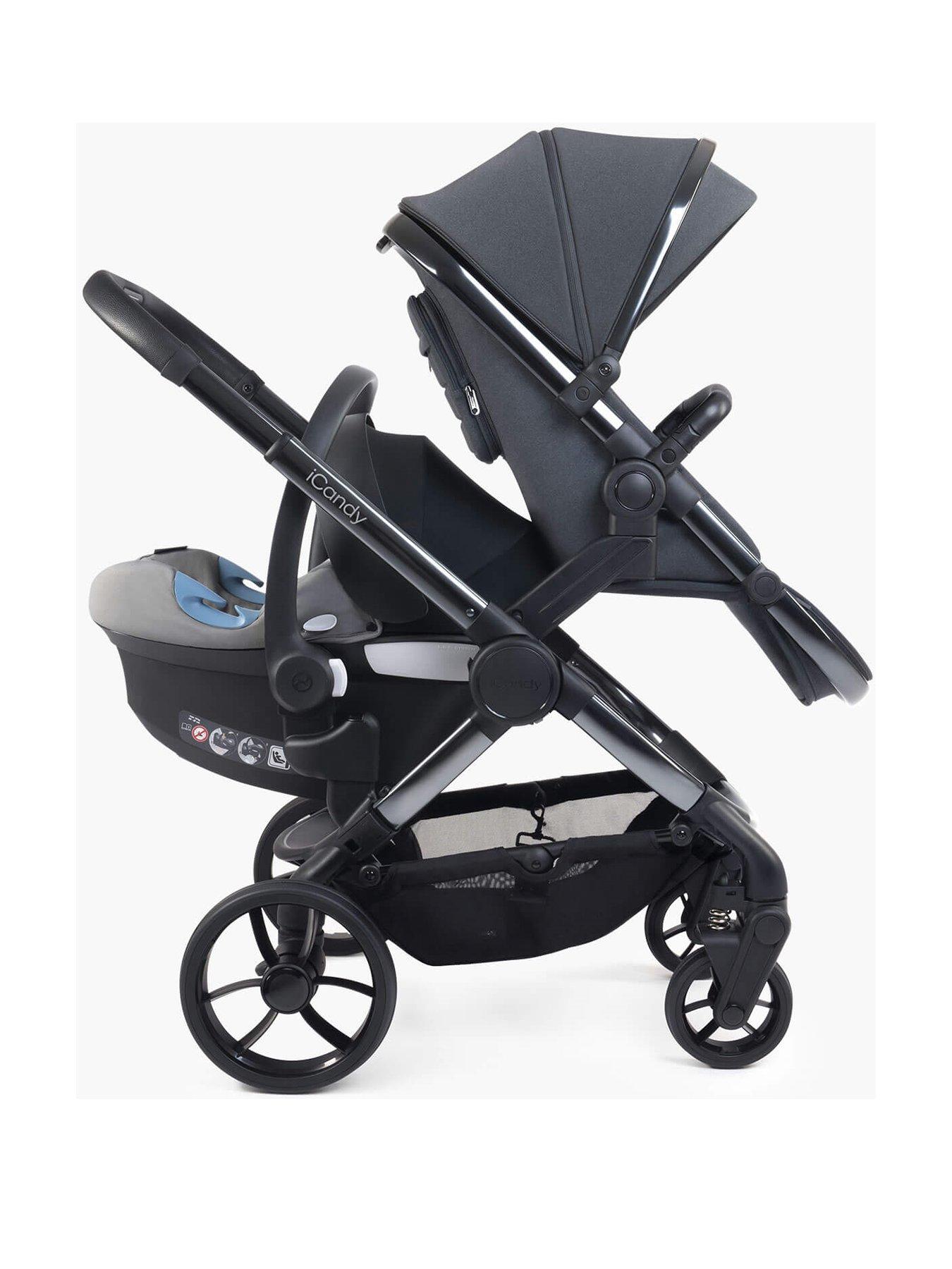 iCandy Peach 7 Double Pushchair Dark Grey Phantom very