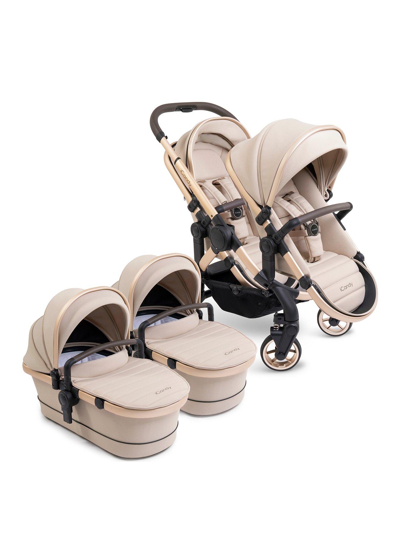 iCandy Peach 7 Twin Pushchair Biscotti on Blonde very