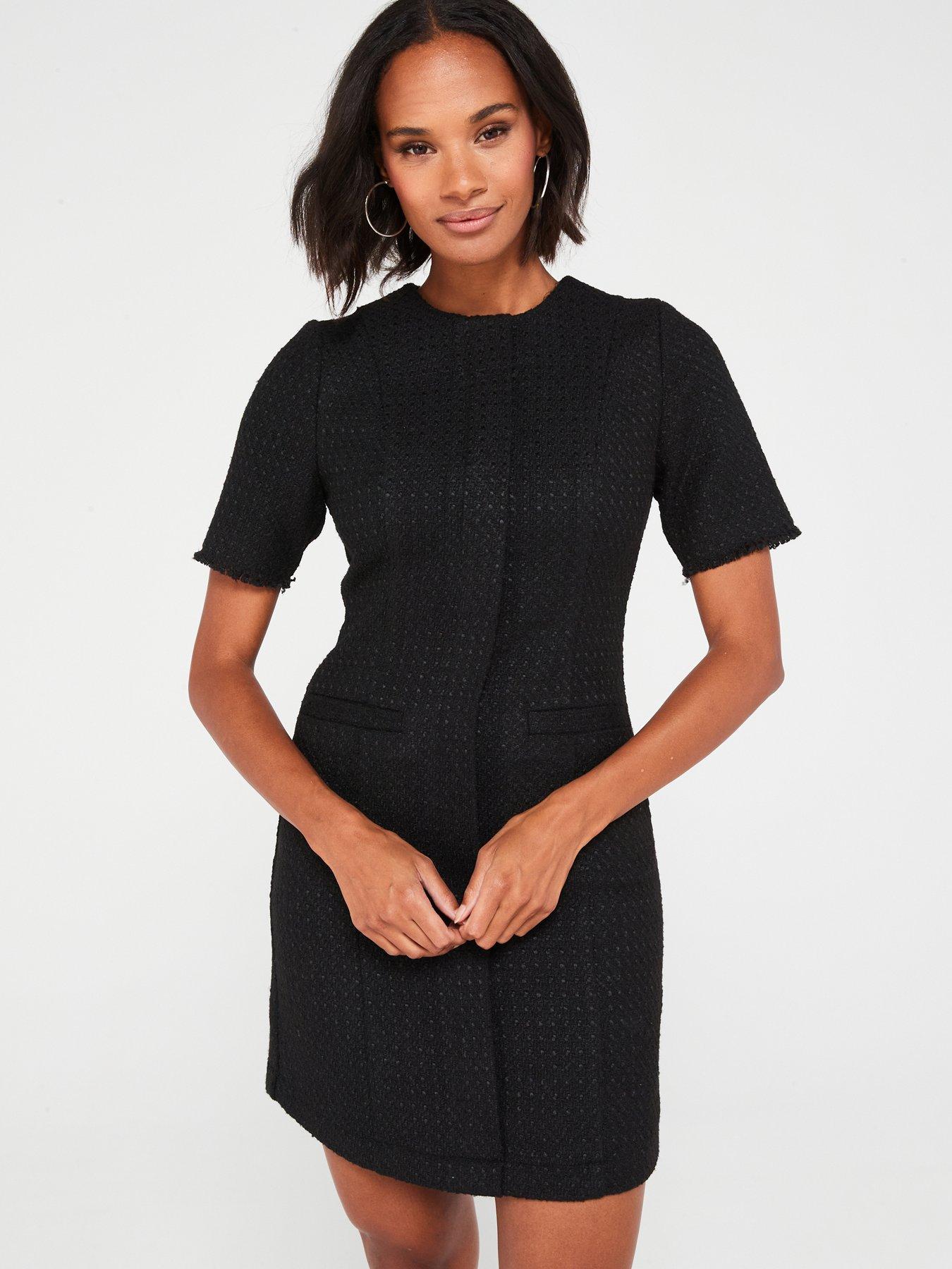 Super short black dress clearance