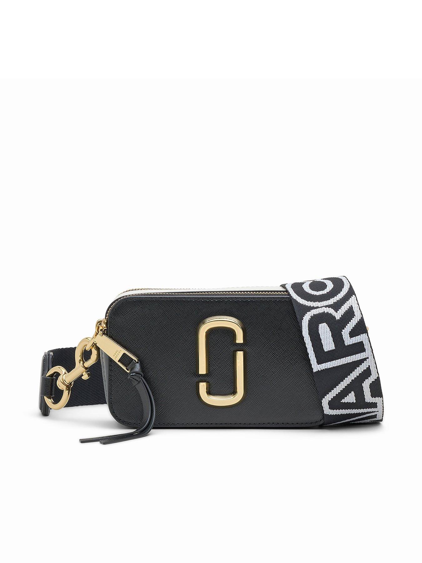 Marc Jacobs The Snapshot Leather Crossbody Bag - Black