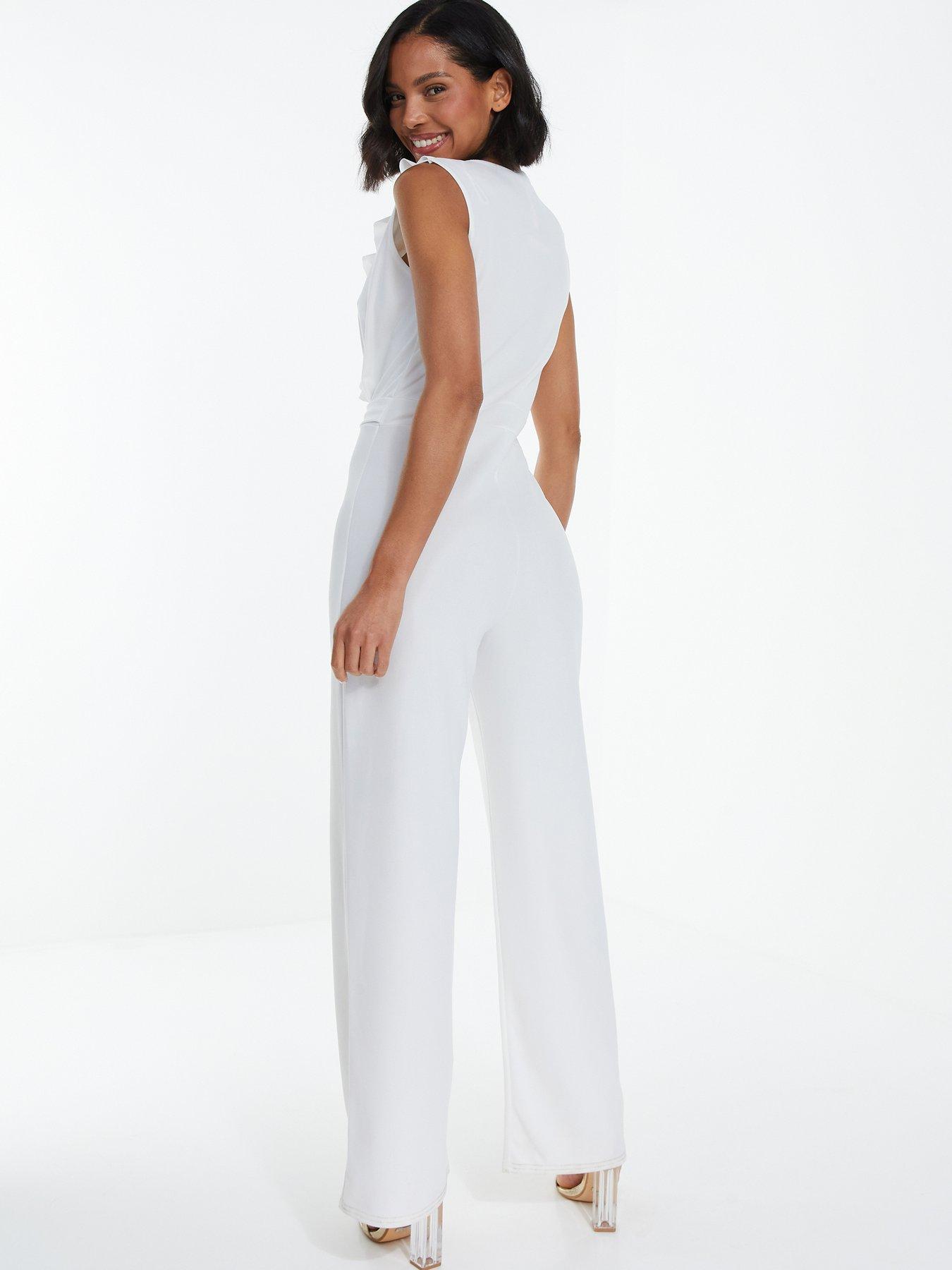 Quiz store white jumpsuit