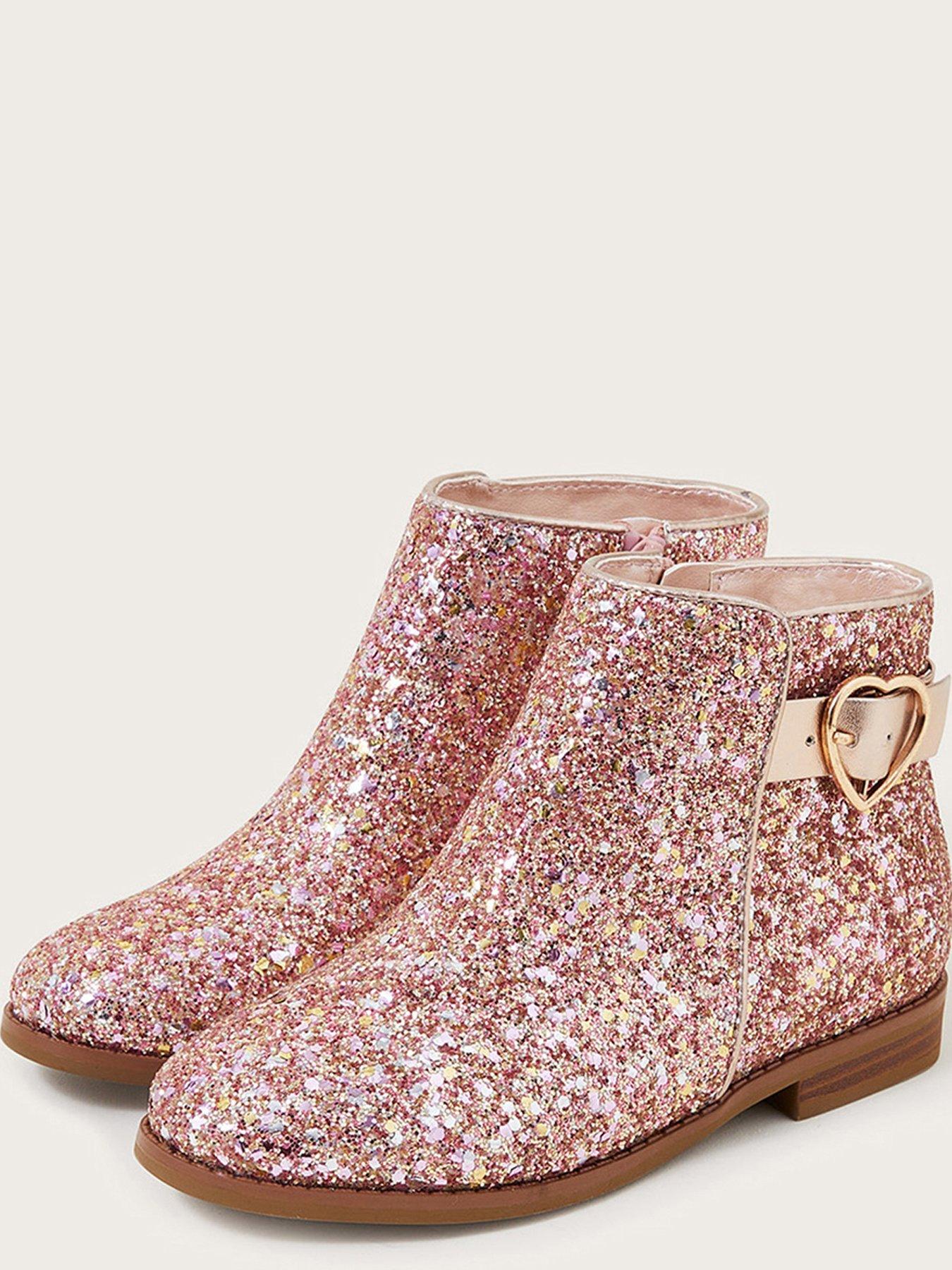 Girls glitter ankle on sale boots