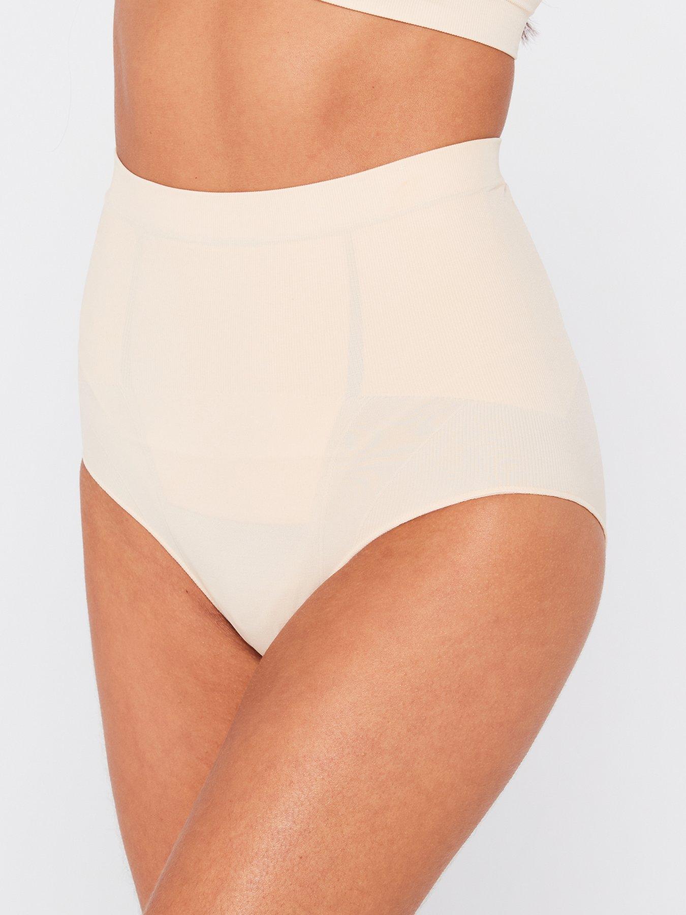 undefined Mid Waist Brief - Beige