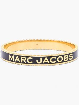 marc jacobs the medallion lg bangle - black/gold