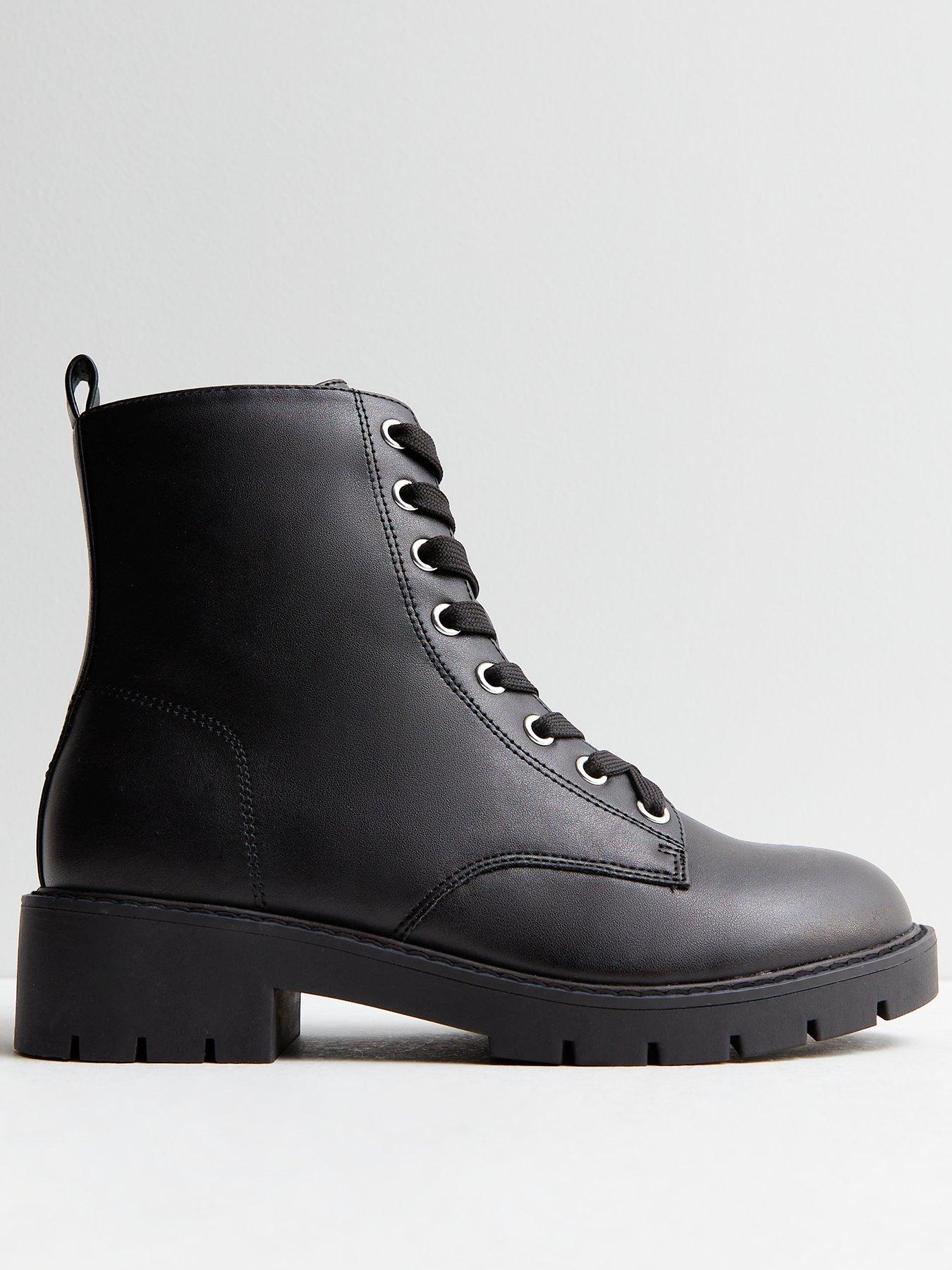 Lace up outlet biker boots uk