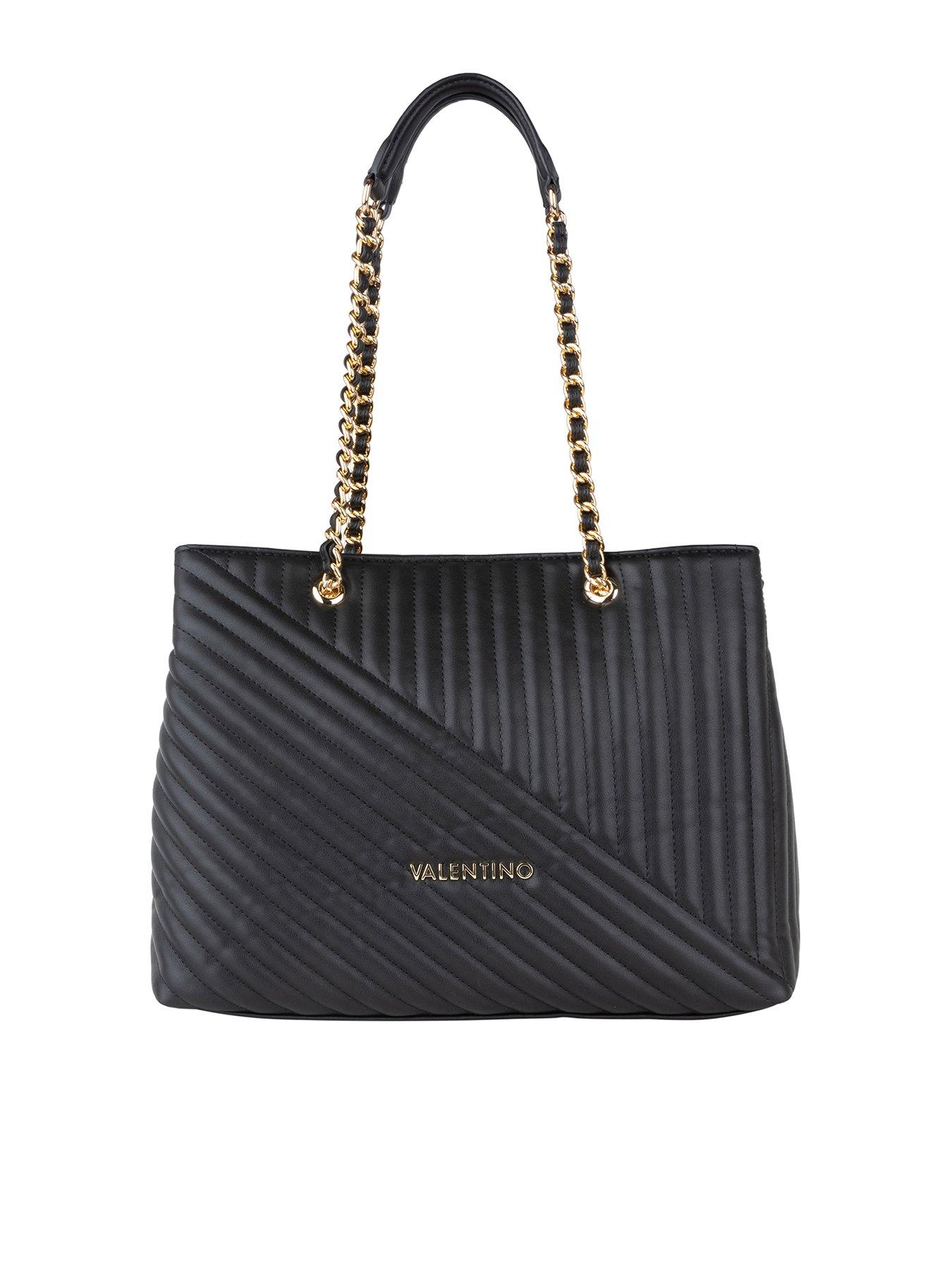 Valentino by mario valentino tumbled online black soft tote bag in black