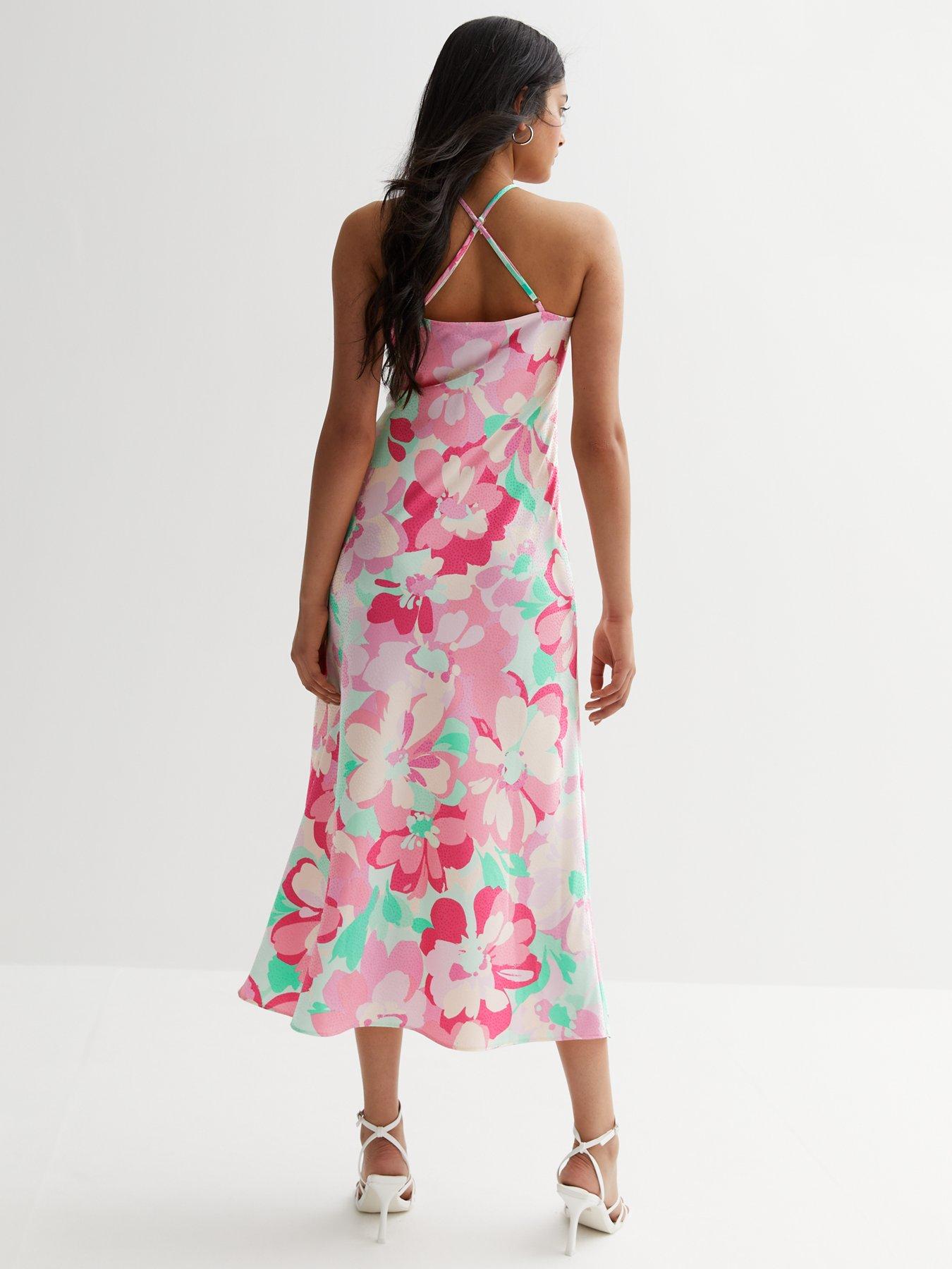 Floral Dobby Cut Out Ruffle Maxi Dress