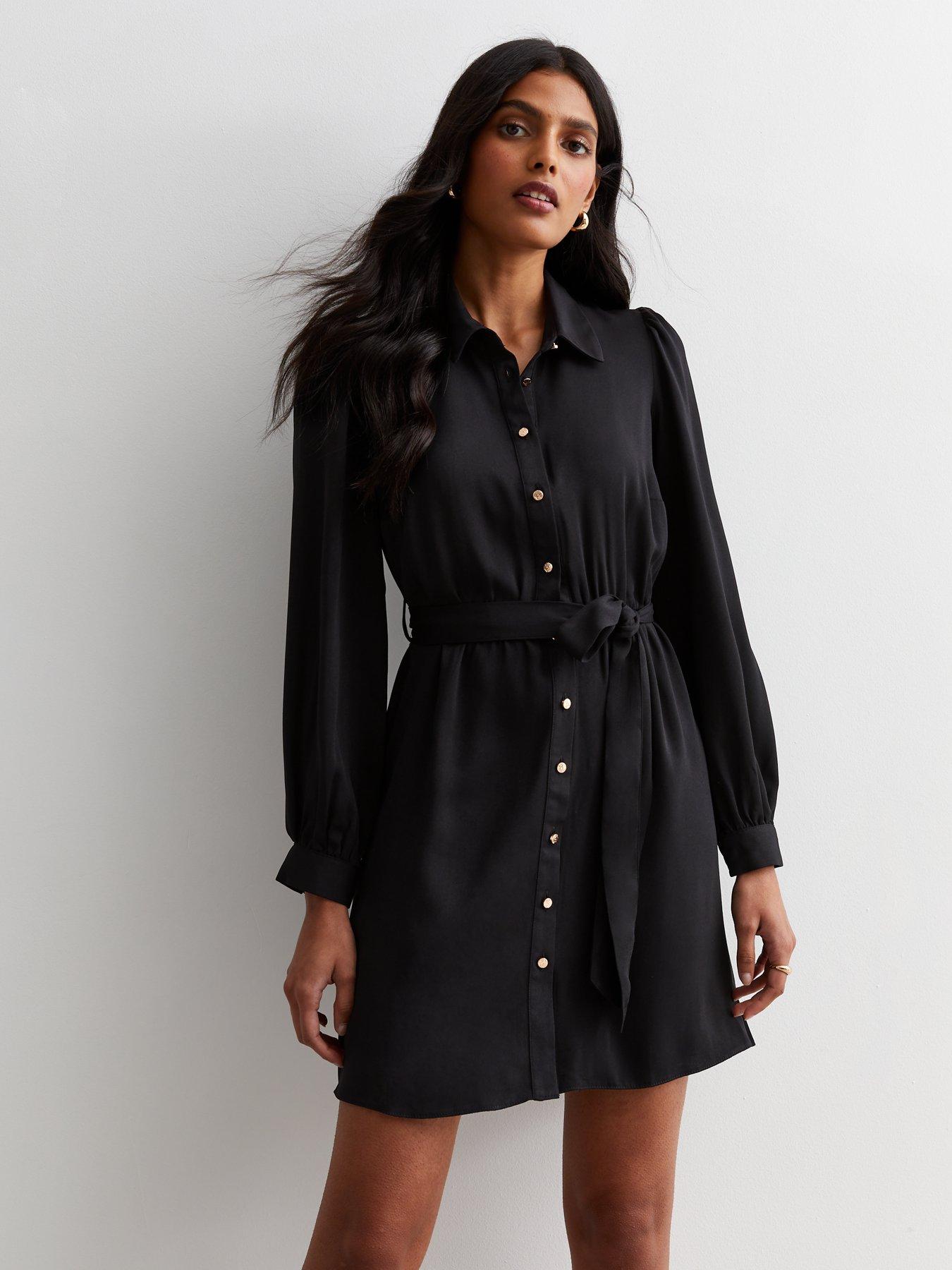 New look 2025 black button dress