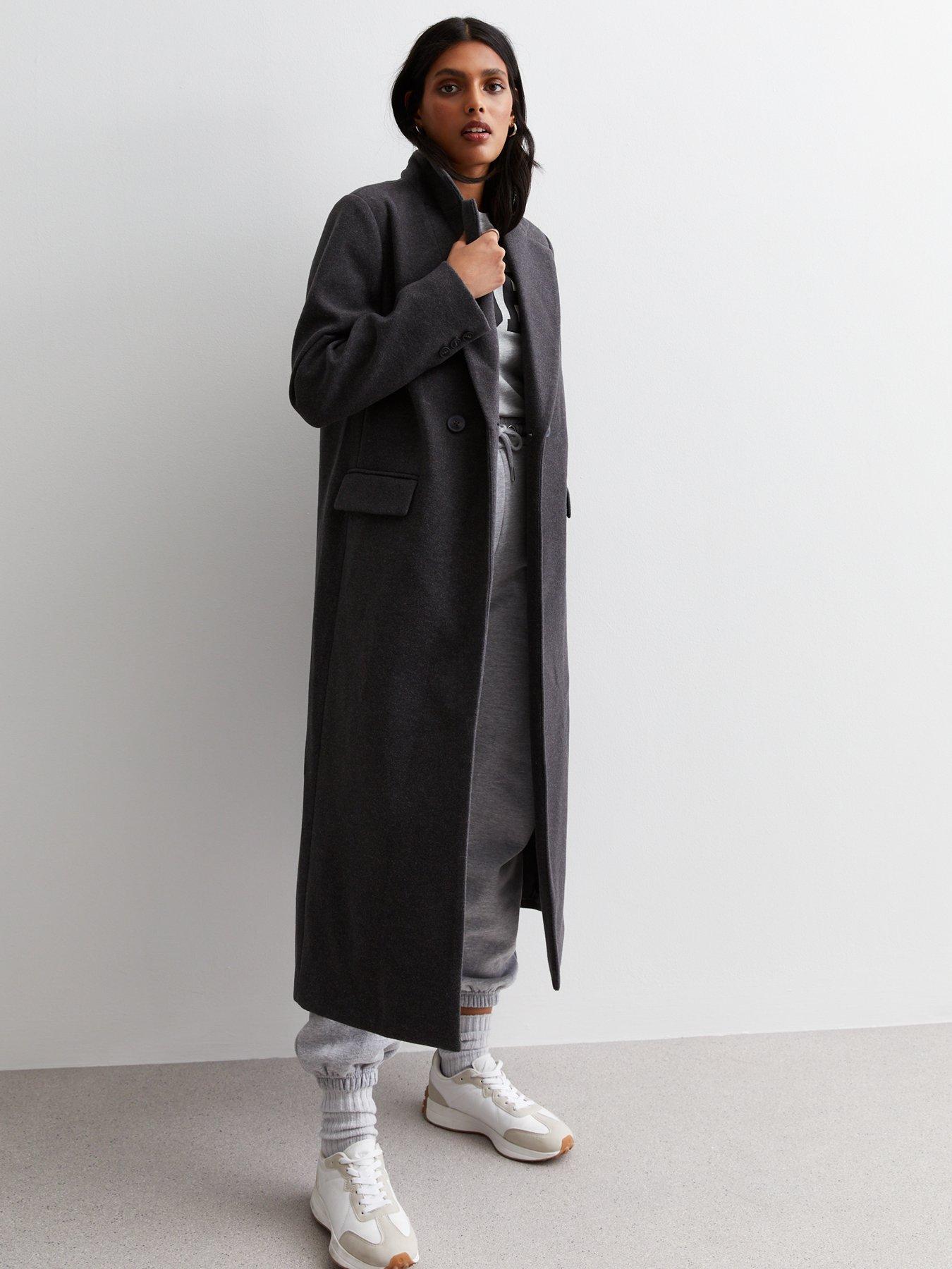 New Look Dark Grey Longline Formal Coat