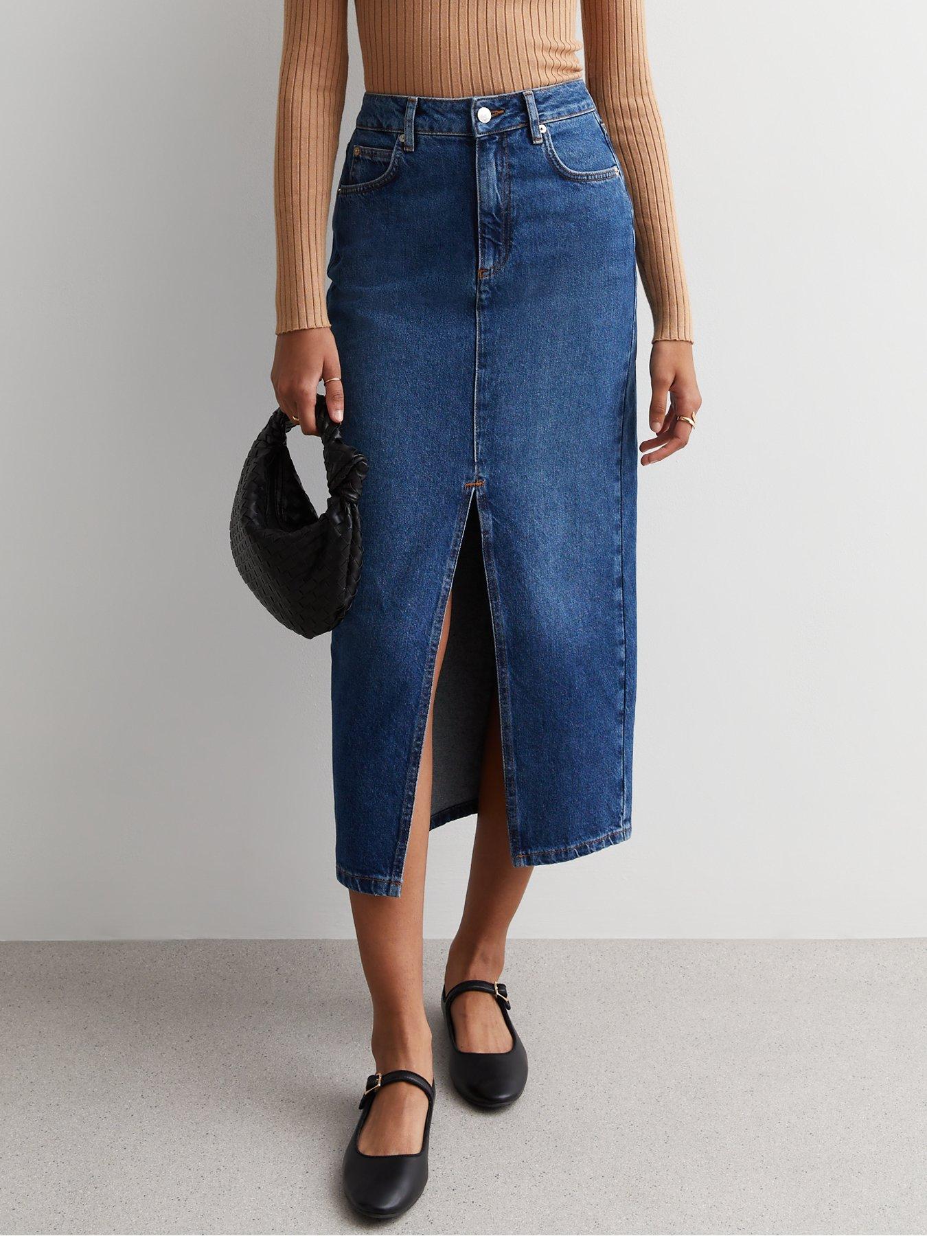 Long denim 2025 skirt for sale