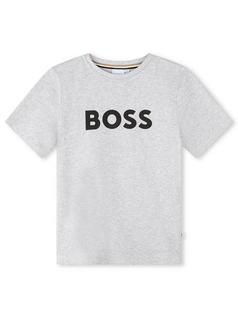 boss-boys-short-sleeve-large-logo-t-shirt-grey