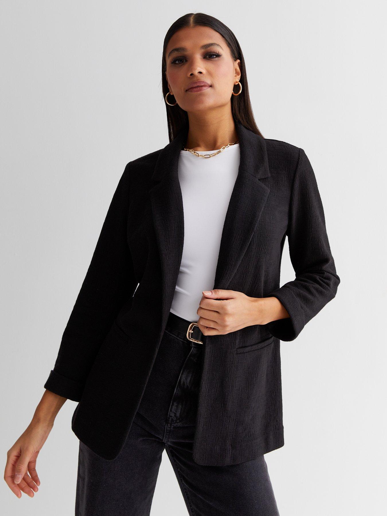 Black jersey hot sale blazer ladies