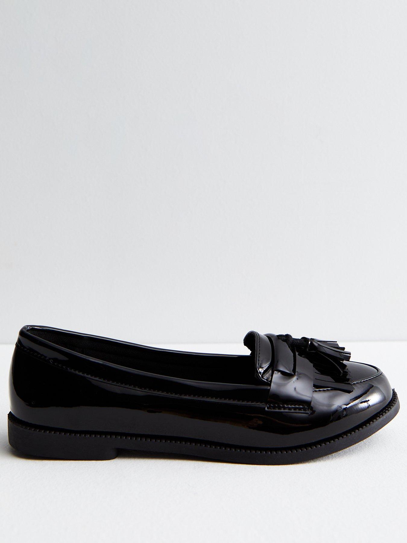 Black patent tassel loafers 2025 womens