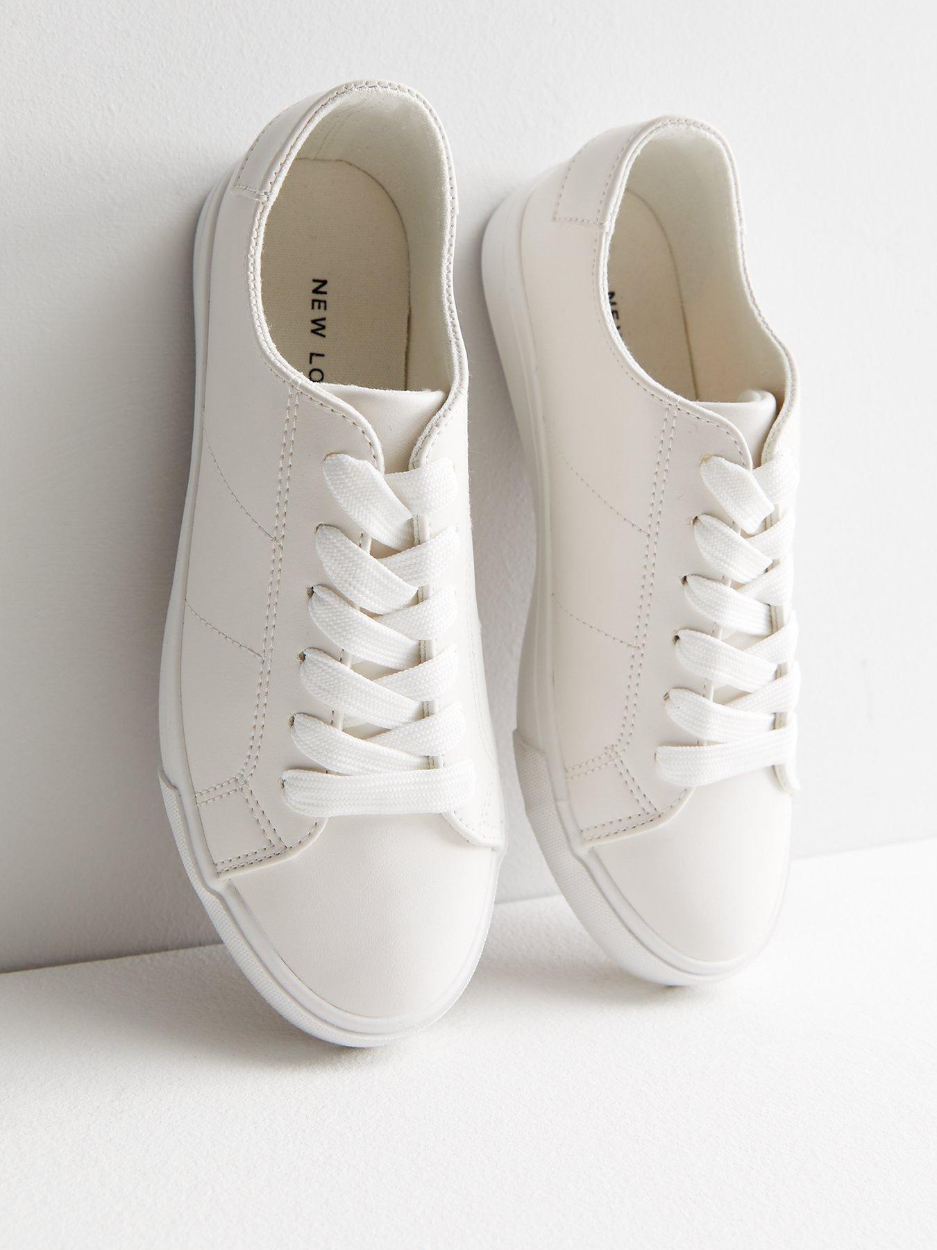 White sneakers best sale new look