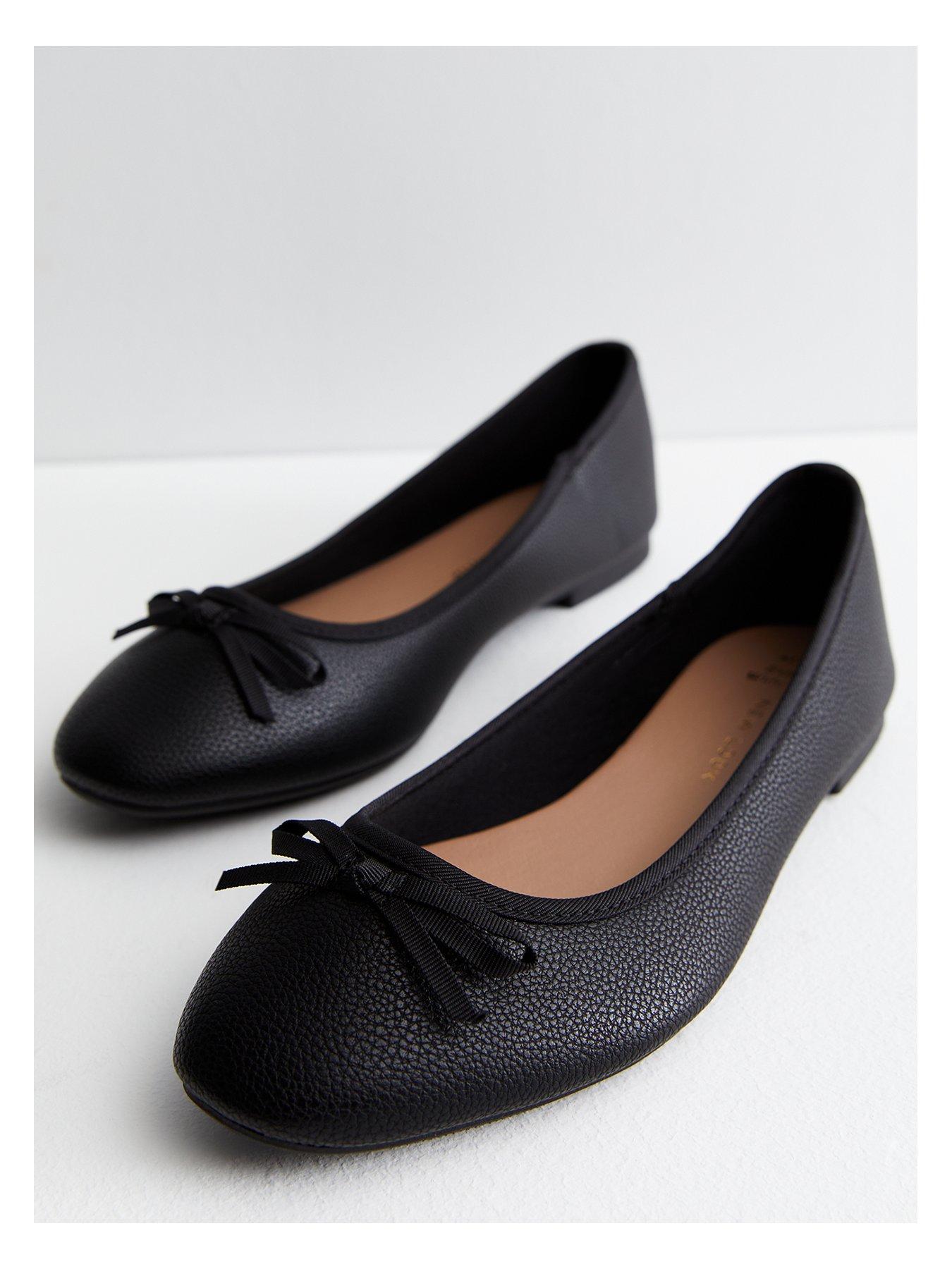 Extra wide sale black flats