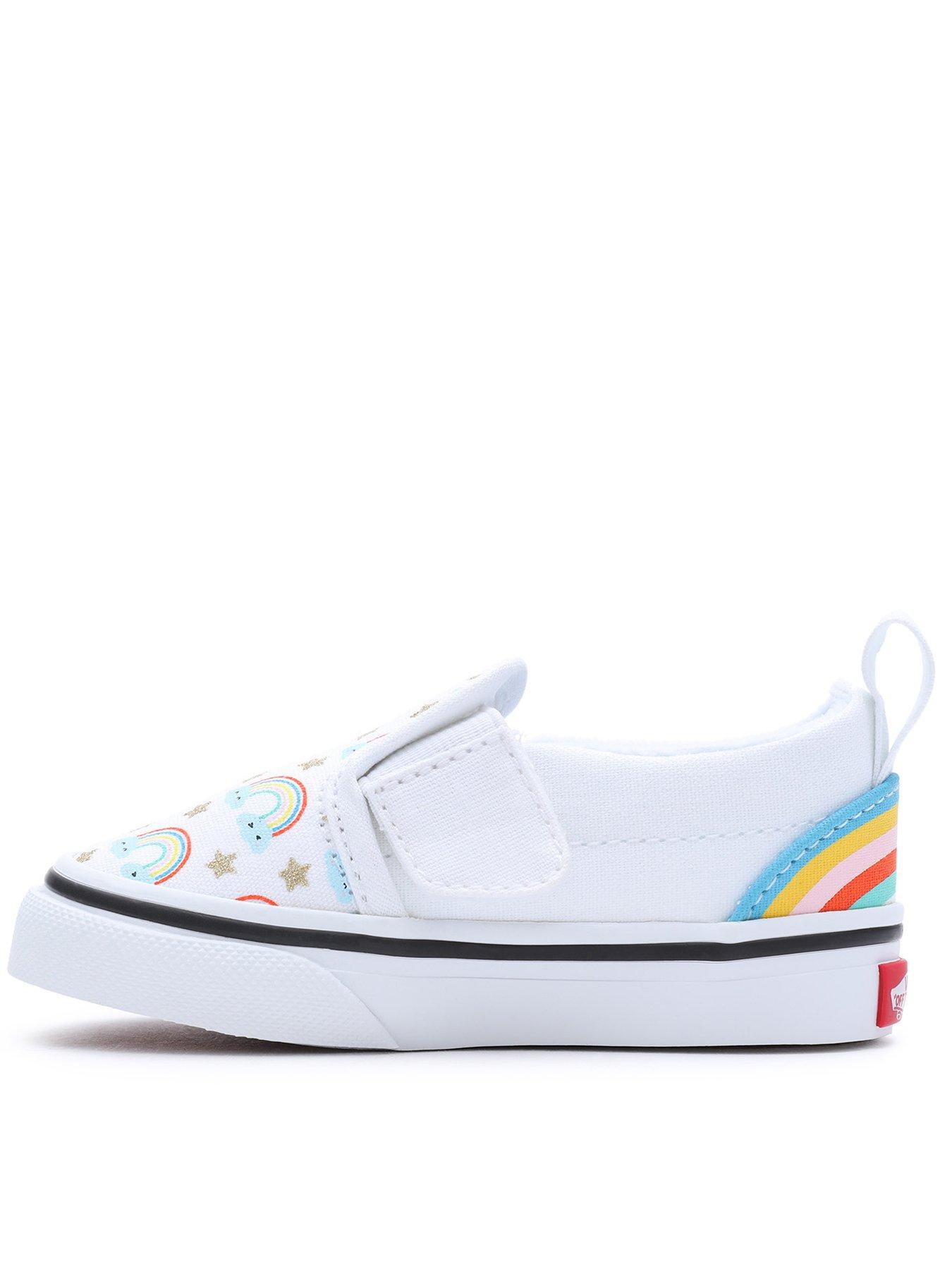 Rainbow slip on vans 2024 kids