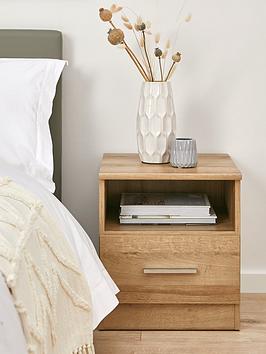 Product photograph of Everyday Panama 1 Drawer Bedside Cabinet - Fsc Reg Certified from very.co.uk