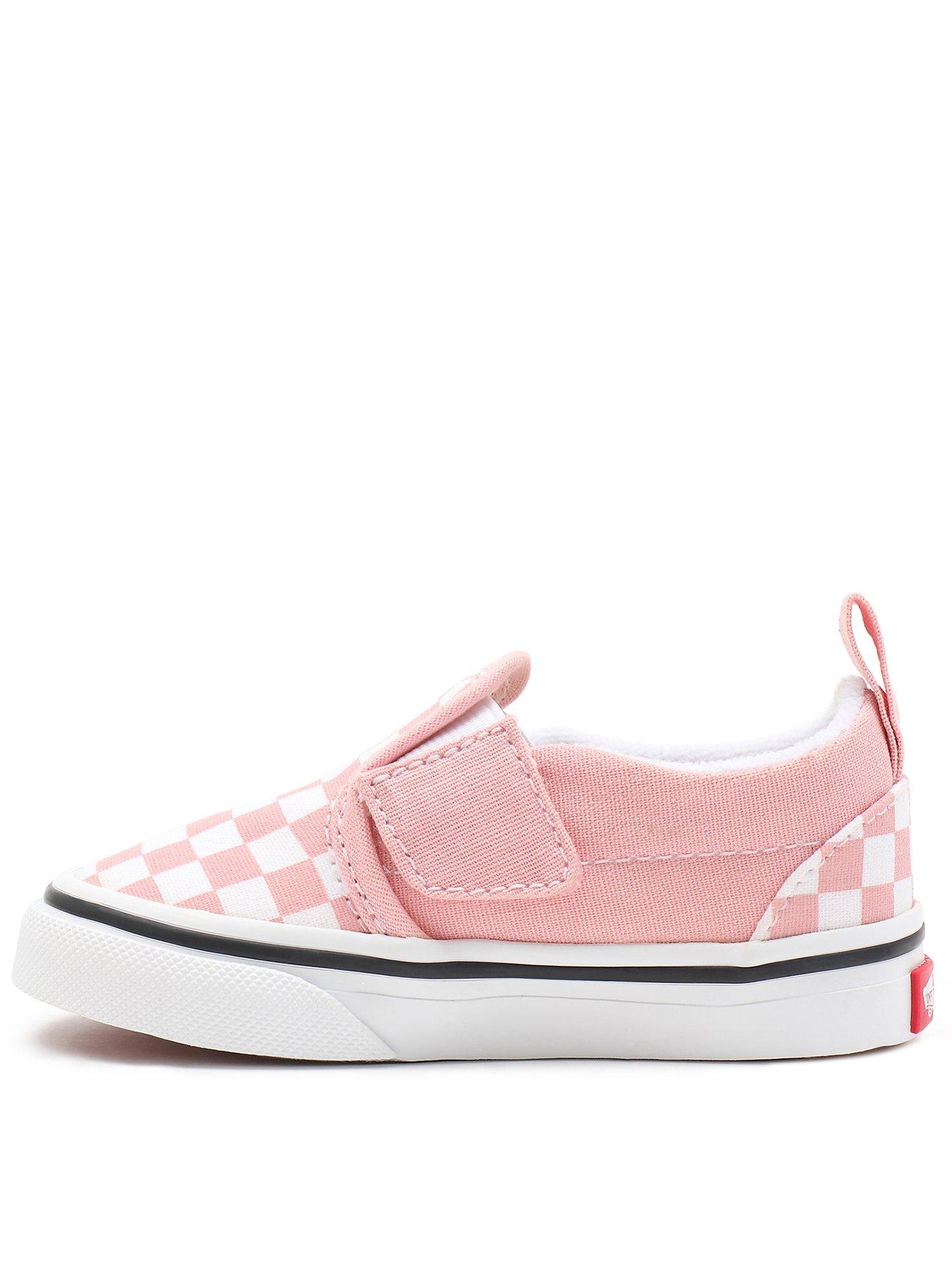 Baby pink cheap checkerboard vans