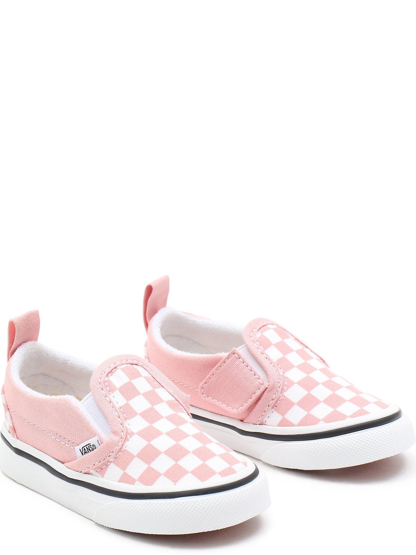 Vans exclusive red and pink checkerboard on sale slip on trainers