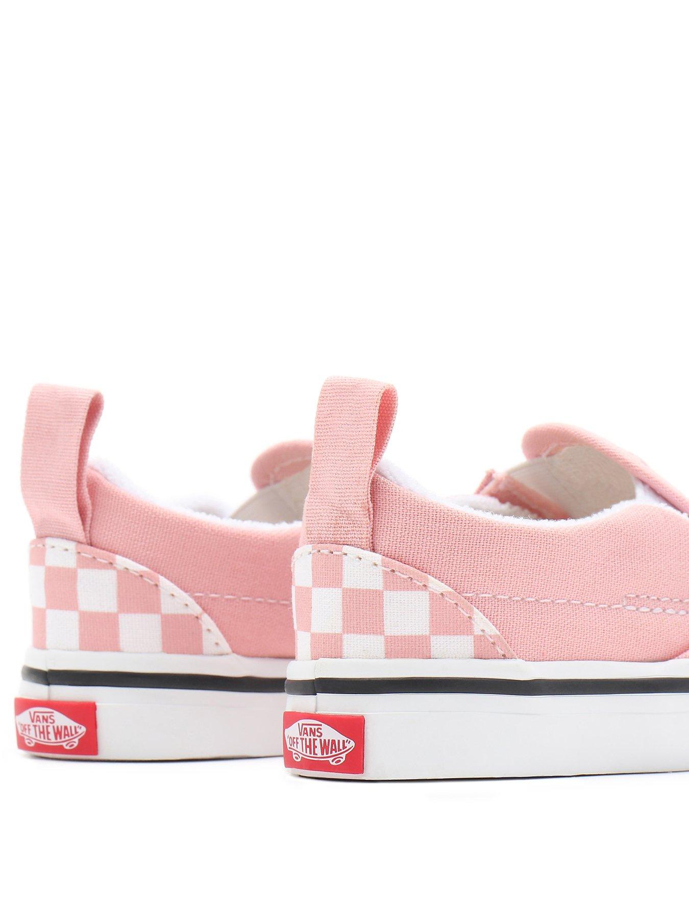 Vans slip on pink on sale checkerboard