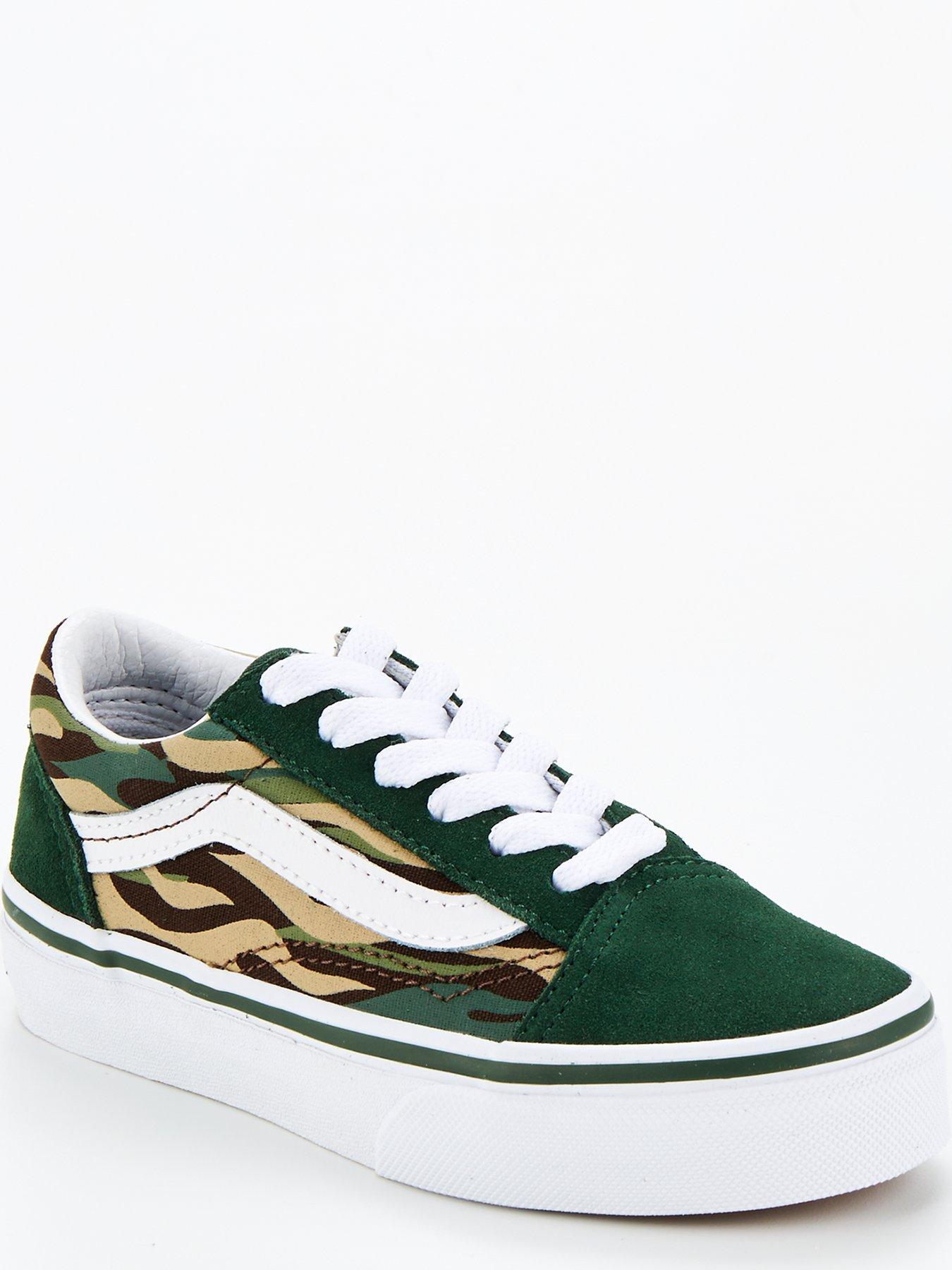vans old skool dark green