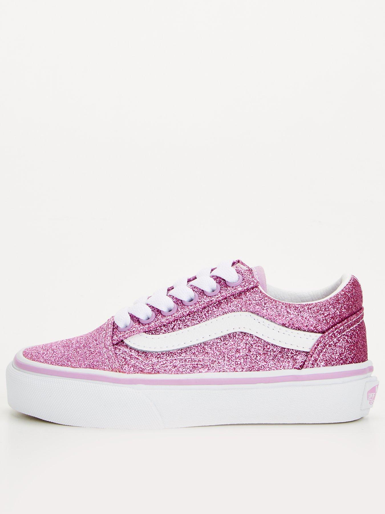 Womens purple glitter store vans