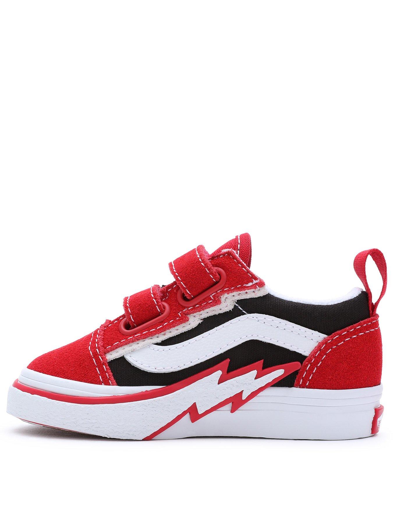 Vans red outlet velcro