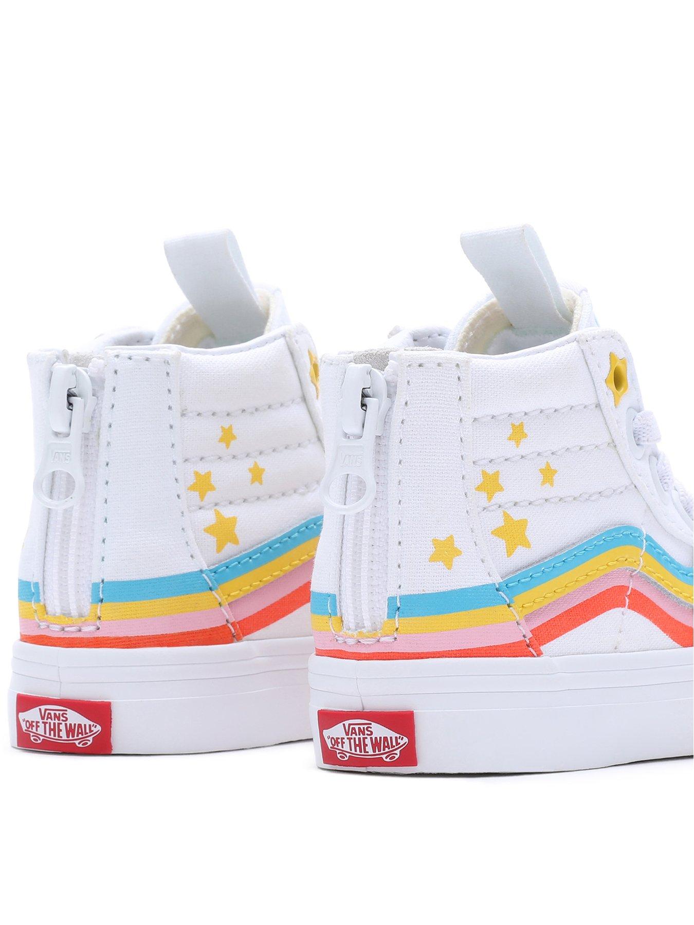 Vans rainbow high on sale tops