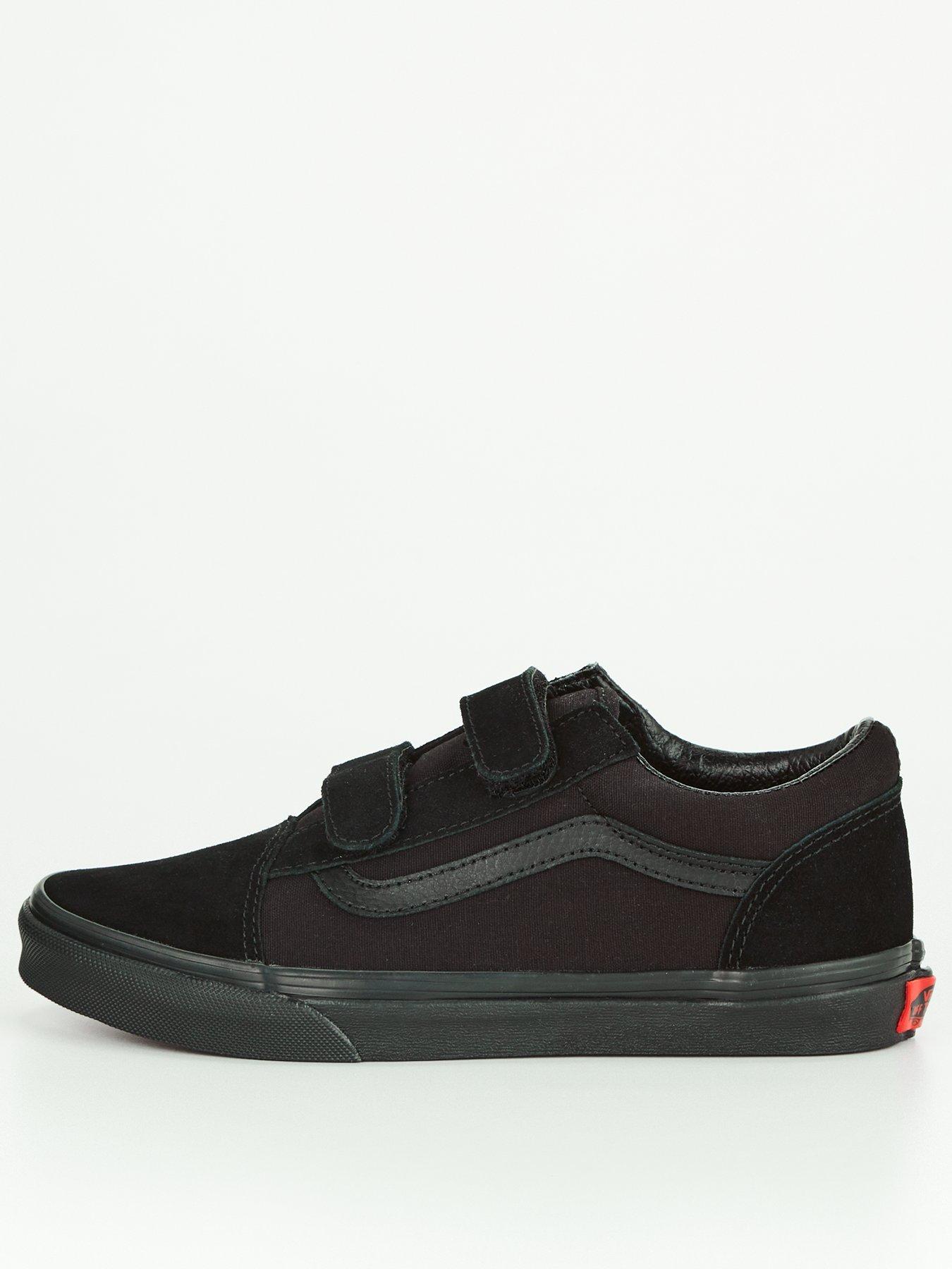 Vans velcro sale black and white