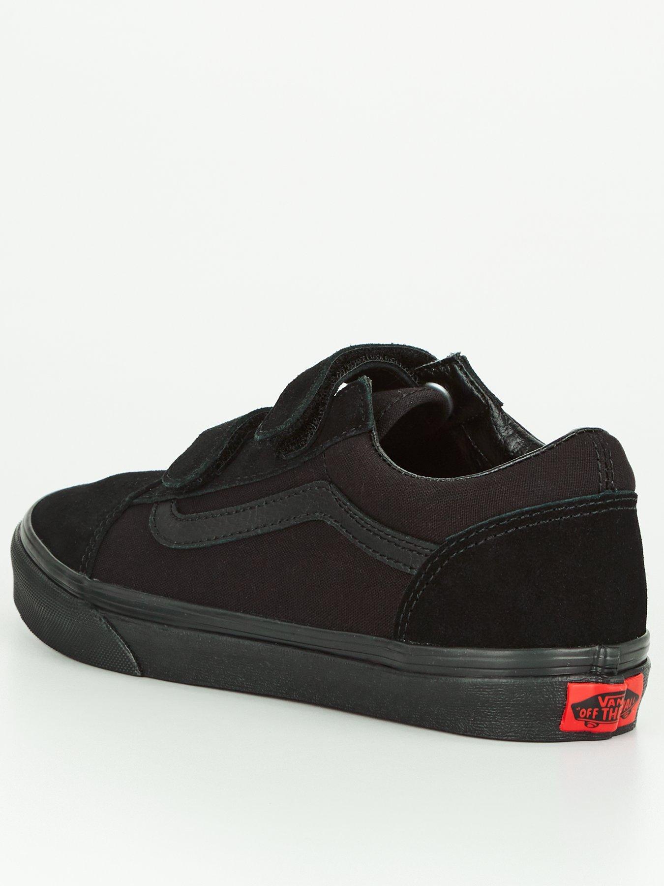 Vans Old Skool Velcro Junior Trainers Core Classics Black Black Very