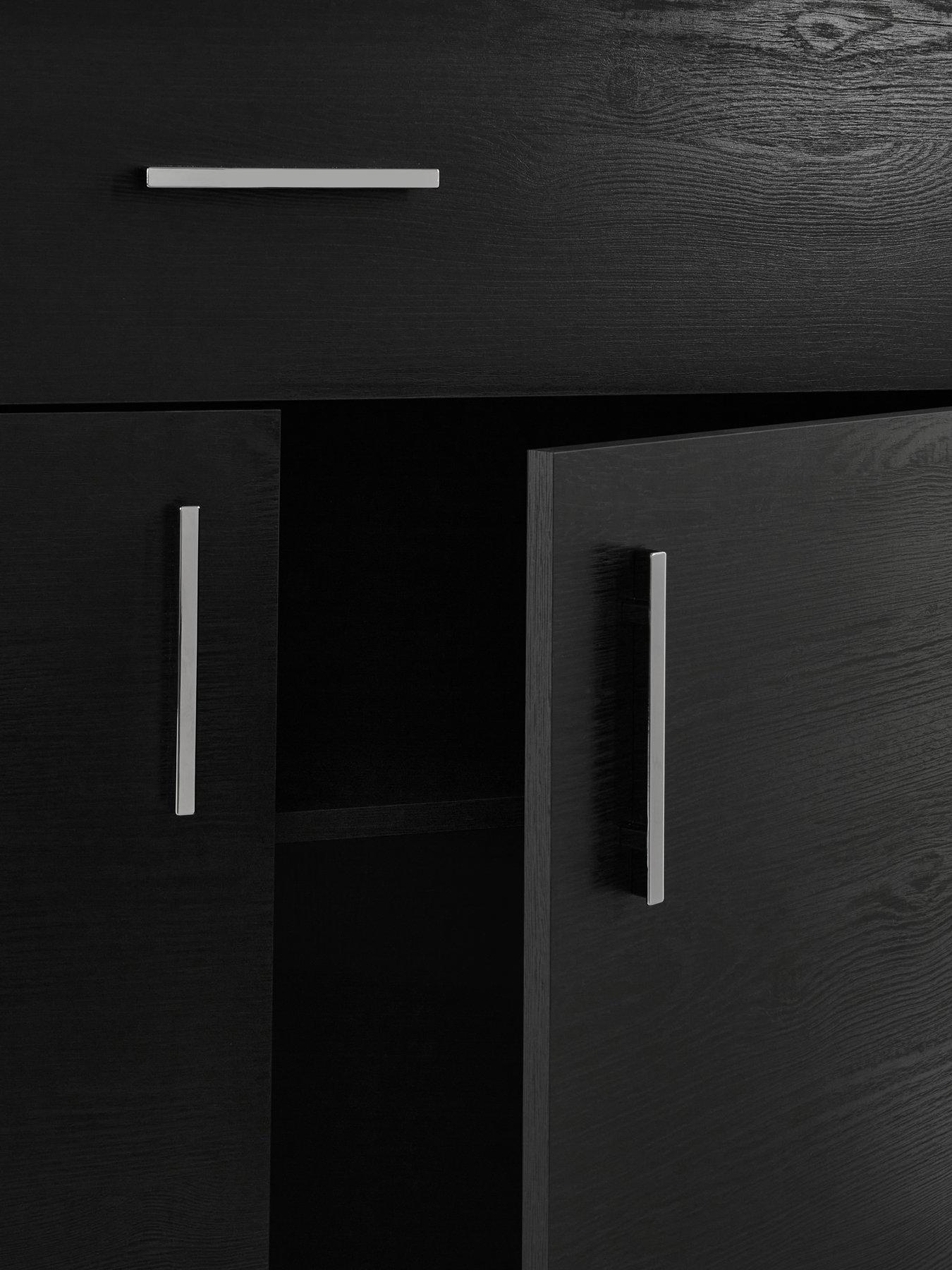 Image 5 of 7 of The Very Collection Panama 2 Door, 1 Drawer Compact&nbsp;Sideboard - Black&nbsp;- FSC&reg; Certified