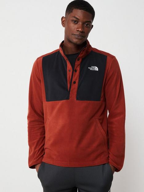the-north-face-mens-homesafe-snap-neck-pullover-fleece-brown