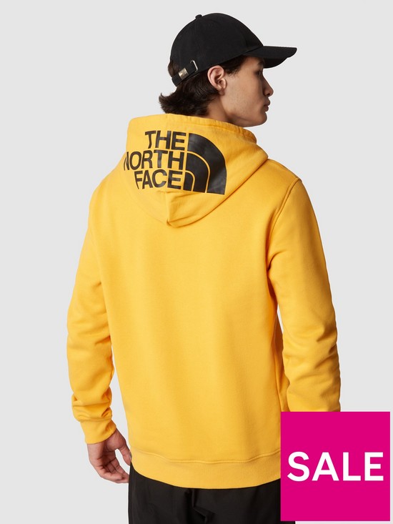 stillFront image of the-north-face-mens-seasonal-drew-peak-pullover-hoodie-yellow