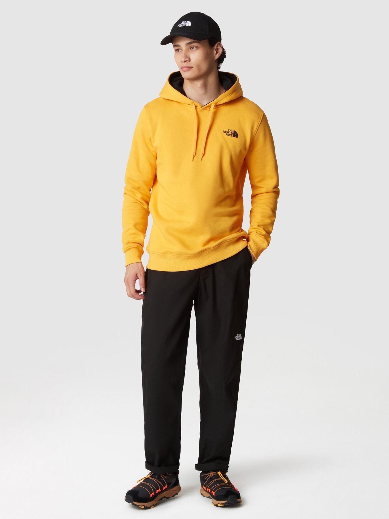 North face yellow hoodie hot sale mens