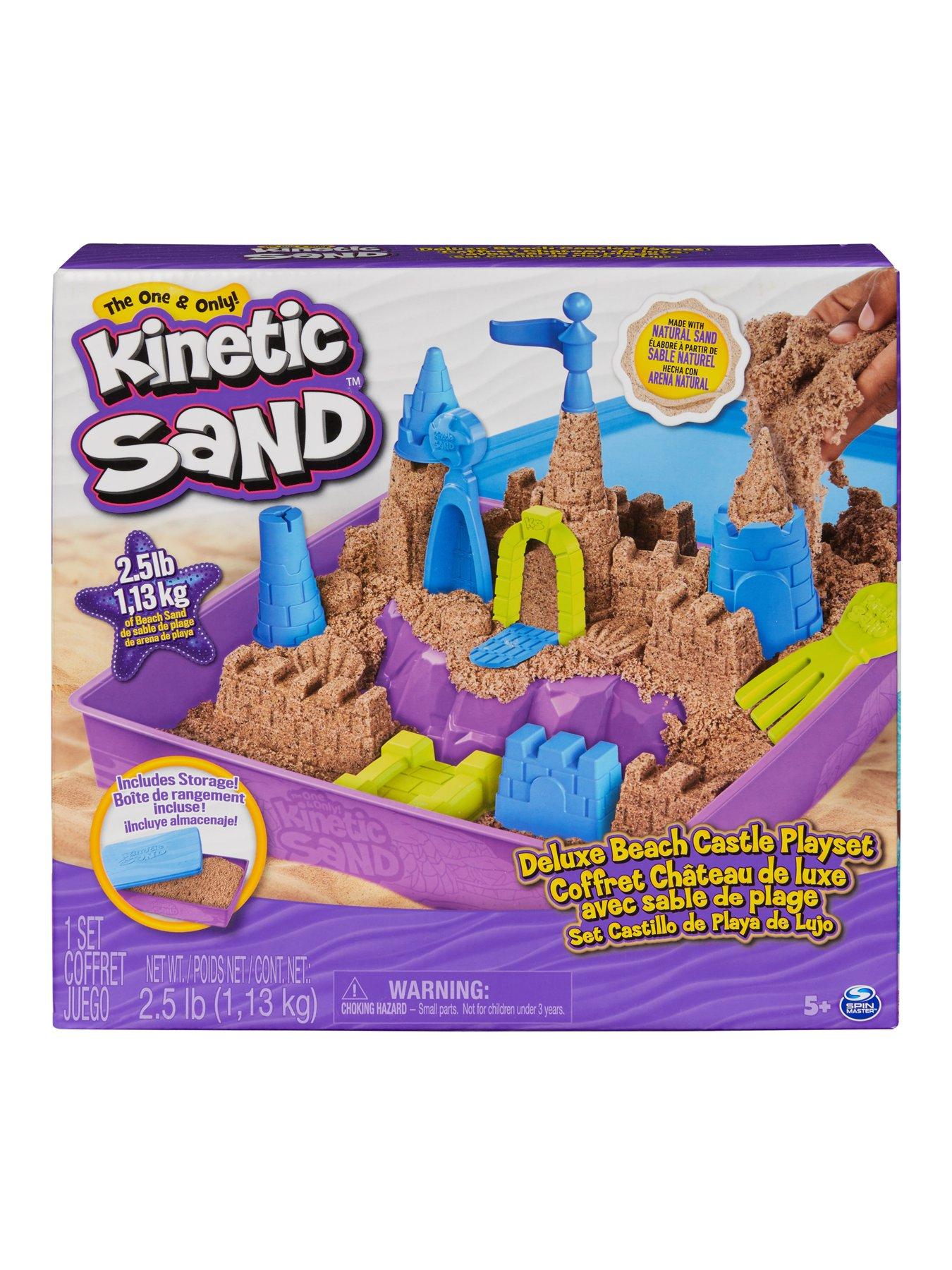 Kinetic Sand Sparkle Sandcastle Set w/ 1lb Purple Shimmer Kinetic Sand