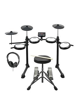 Axus Electronic Digital Drum Kit Package With Stool, Sticks And Headphones