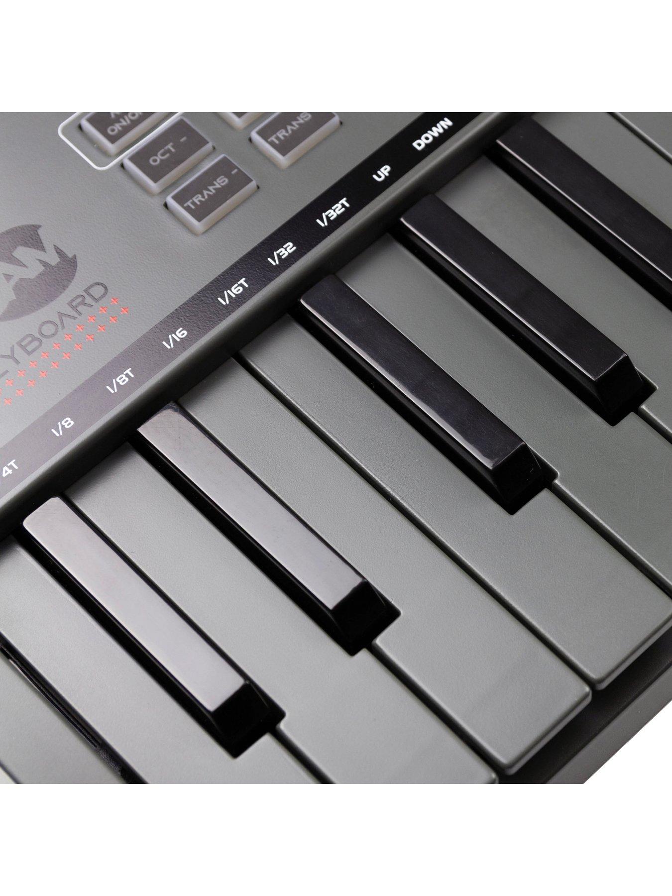 Image 3 of 7 of RockJam 25 Key USB and Bluetooth MIDI Keyboard Controller With 8 Backlit Drum Pads