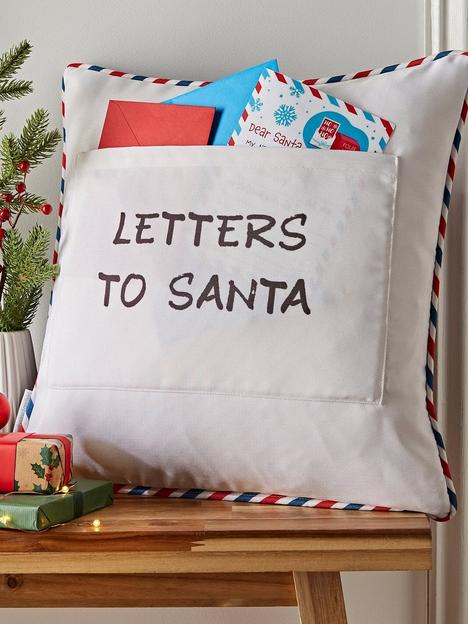 catherine-lansfield-letters-to-santa-cushion-multi