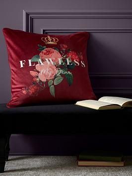 Product photograph of Bridgerton By Catherine Lansfield Flawless Cushion from very.co.uk