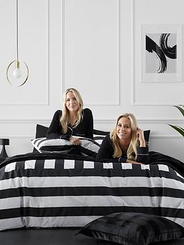 Product photograph of Style Sisters Bold Stripe Cotton Duvet Cover Set from very.co.uk