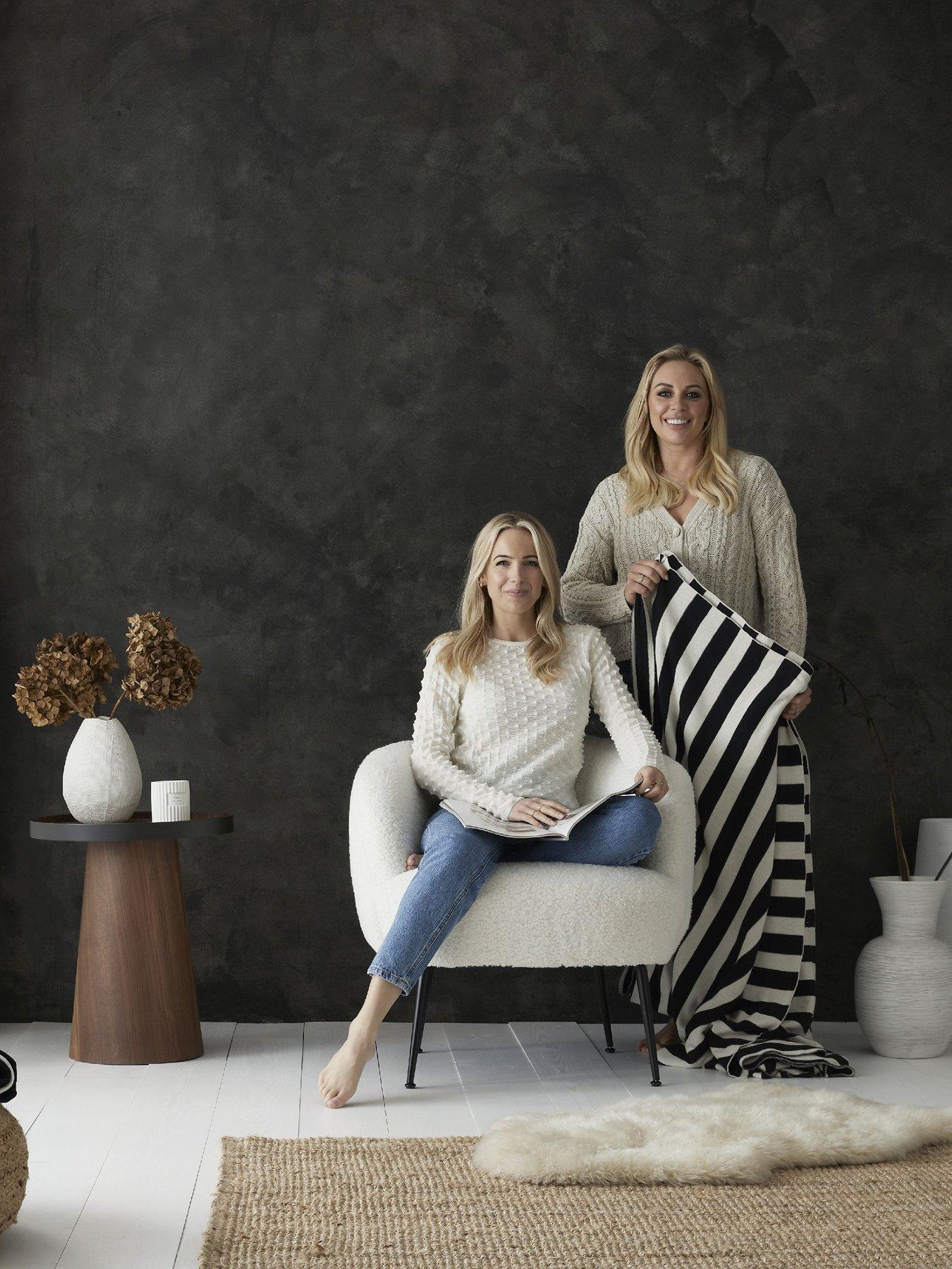 Product photograph of Style Sisters Knitted Stripe 100 Cotton Throw - 150x180 Cm from very.co.uk