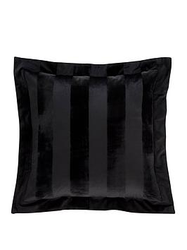 Product photograph of Style Sisters Mono Velvet Stripe Cushion from very.co.uk