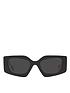 image of prada-irregular-acetate-sunglasses-black