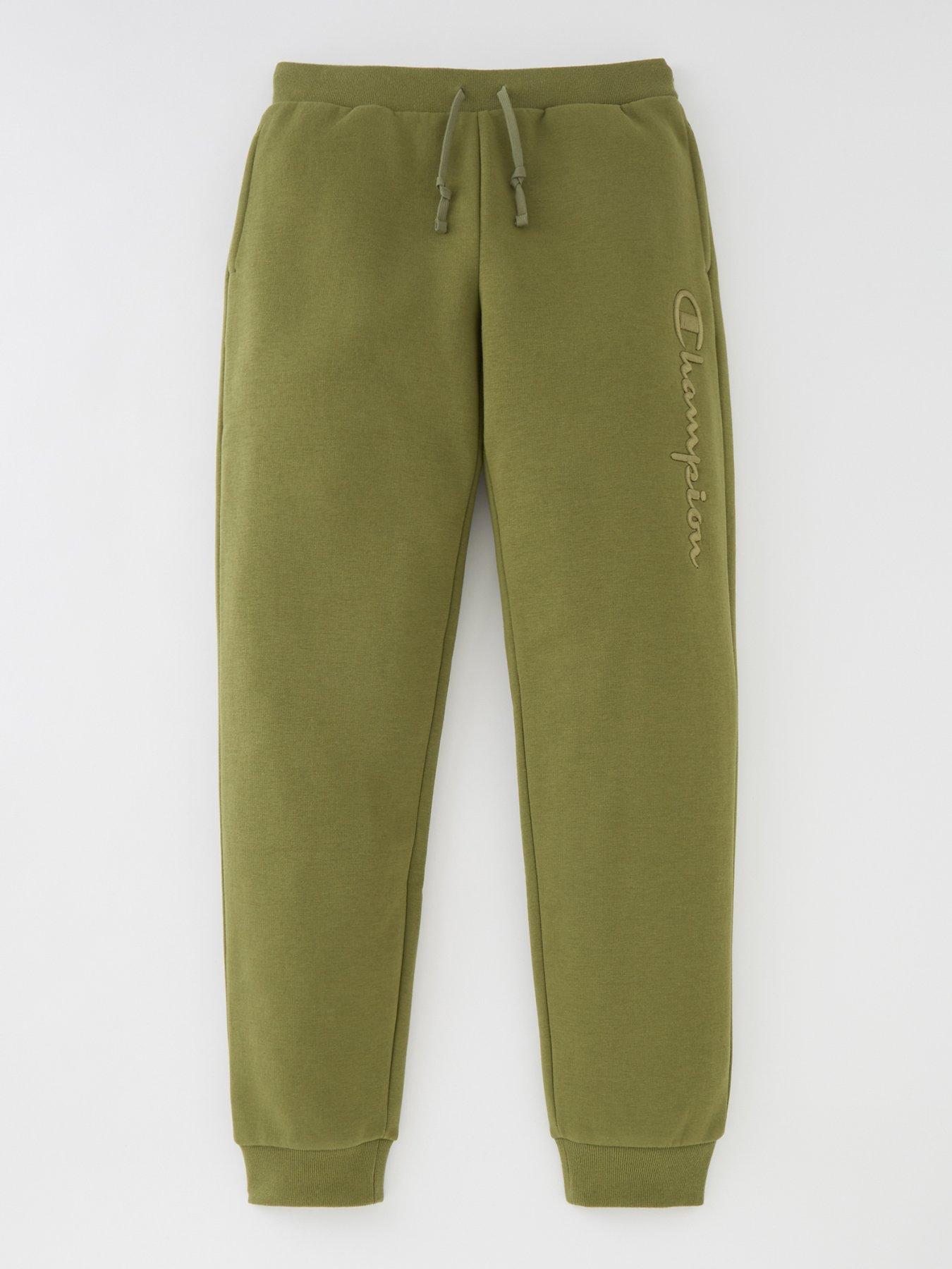 champion-rochester-logo-rib-cuff-pants-khaki