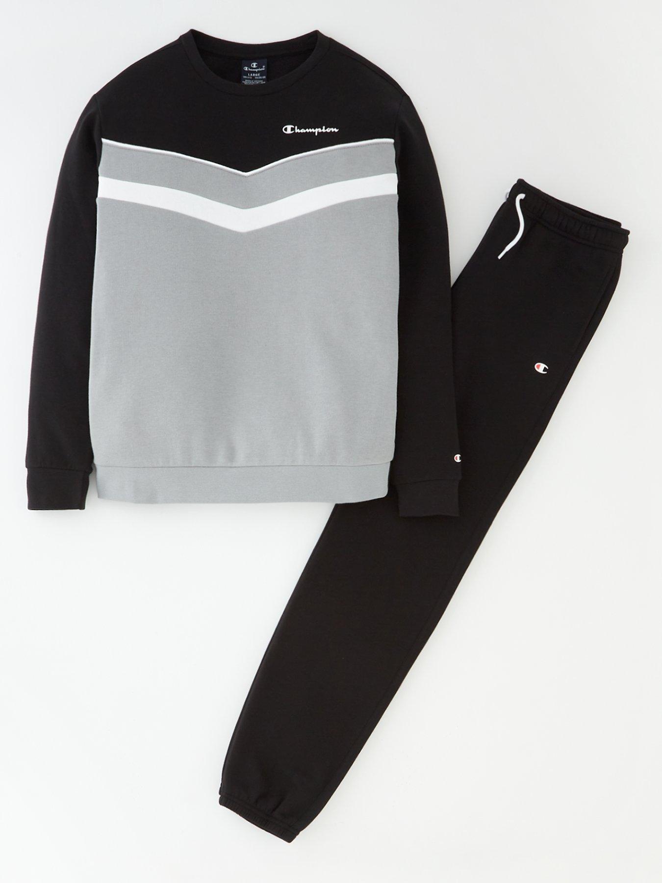 Champion black sale sweat suit