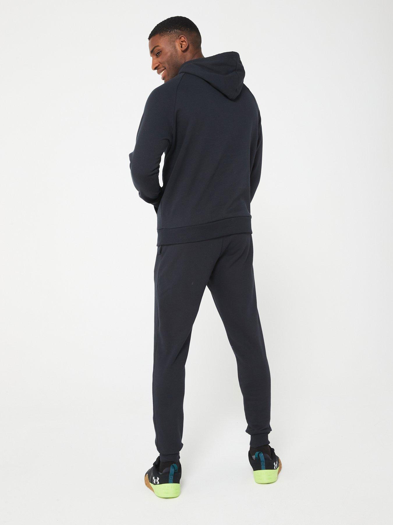 UNDER ARMOUR Men's Training Rival Fleece Tracksuit - Black/White | Very ...